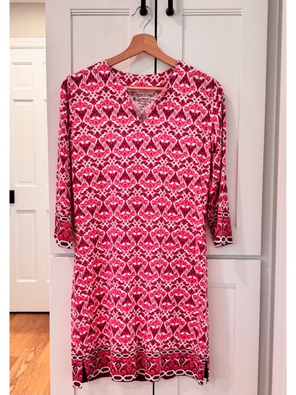 Coolibar Sun Protection UPF 50+ Women's Size XS Oceanside Tunic Dress Red Orange